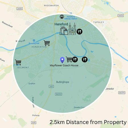 Hereford - Mayflower Coach House, Modern 2 Bedroom Property With Parking, Located South Of Hereford City, Suitable For Small Family, Couple Or Contractors - Sleeps Up To 5 Guests - Hosted By Rentmyhouse מראה חיצוני תמונה