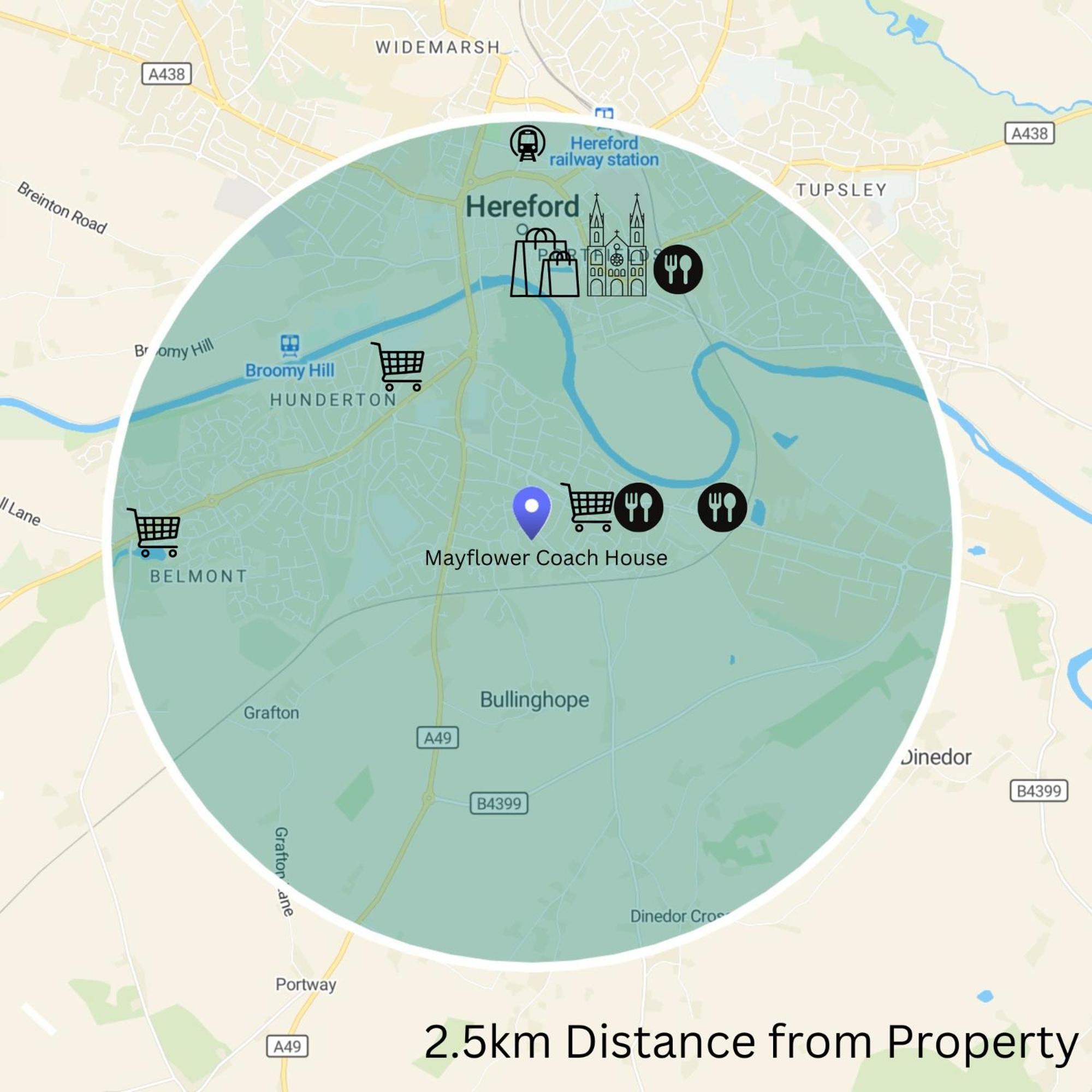 Hereford - Mayflower Coach House, Modern 2 Bedroom Property With Parking, Located South Of Hereford City, Suitable For Small Family, Couple Or Contractors - Sleeps Up To 5 Guests - Hosted By Rentmyhouse מראה חיצוני תמונה